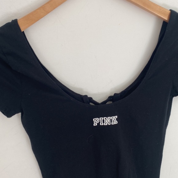 PINK Victoria’s Secret black short-sleeve bodysuit, Size XS - Picture 7 of 9